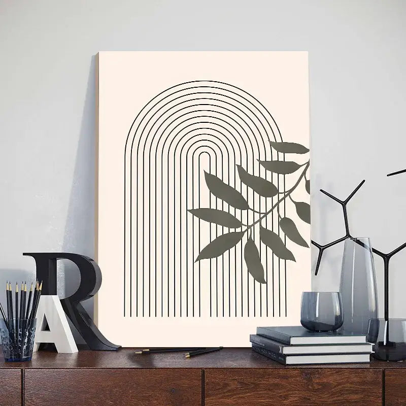 DecorBites™ Abstract Orange Leaf Posters Set - Boho Home Wall Art