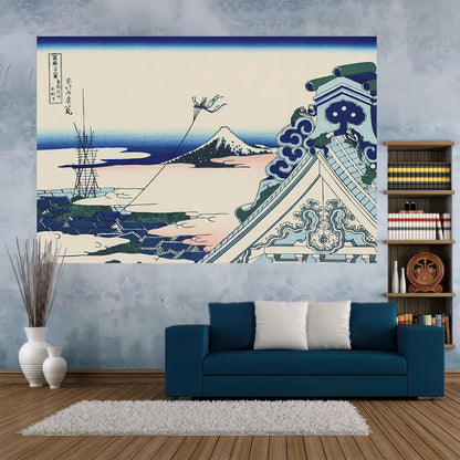 Fugaku Scenery Tapestry for Vintage Wall Art Aesthetic Home Decor by Decobites.