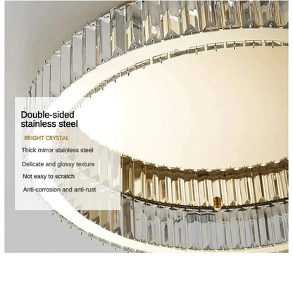 Lámpara de techo circular de cristal DecorBites™ con iluminación LED para interiores, ideal para sala de estar, dormitorio o estudio.
