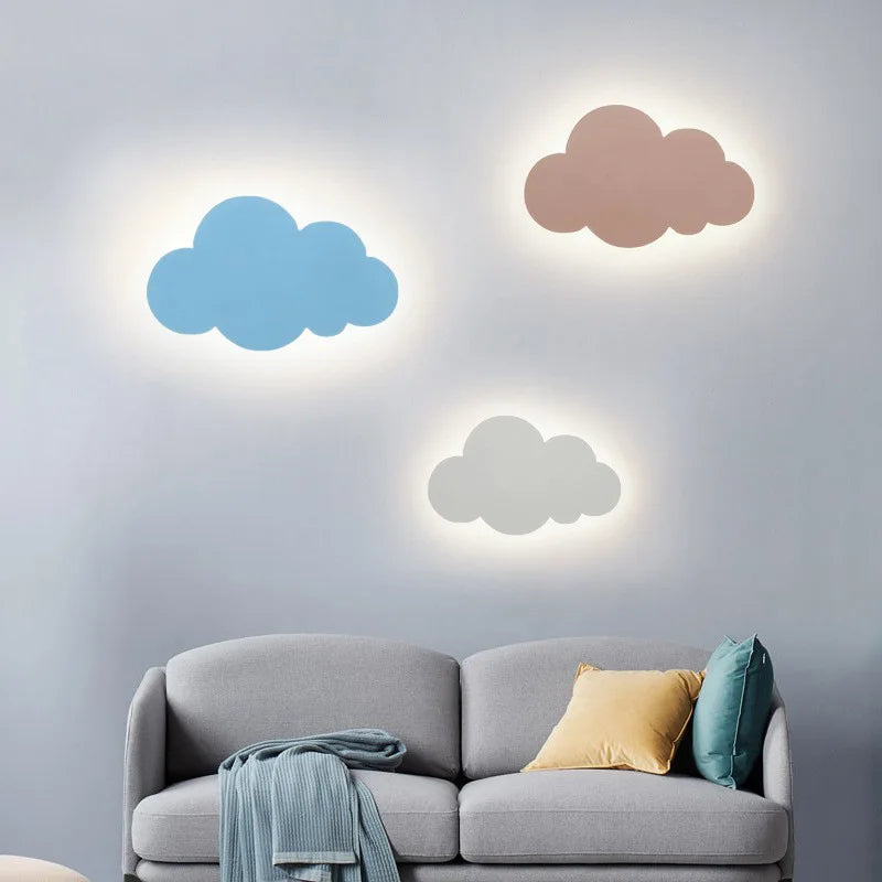 DecorBites™ Cloud Wall Light: Modern Nordic LED Bedside Lamp for Children's Room