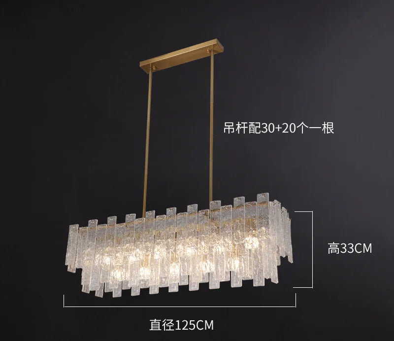 DecorBites™ Crystal Chandelier: Modern LED Pendant Light for Home Decor