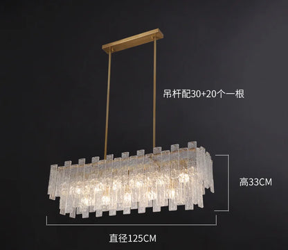 DecorBites™ Crystal Chandelier: Modern LED Pendant Light for Home Decor