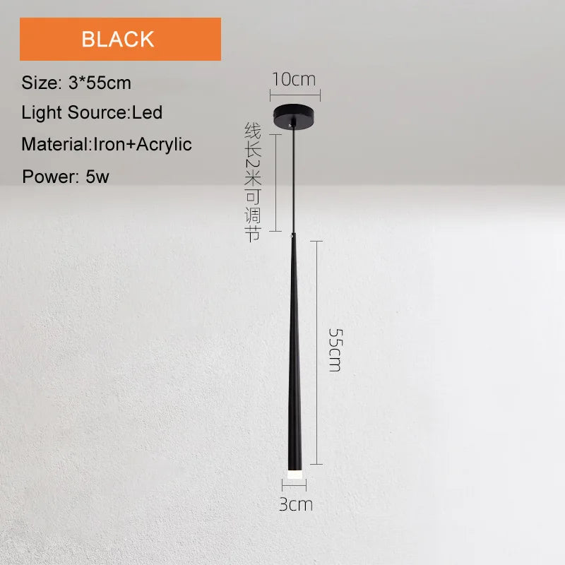 Lámparas colgantes de tubo cónico DecorBites™ para iluminación de techo de cocina y comedor