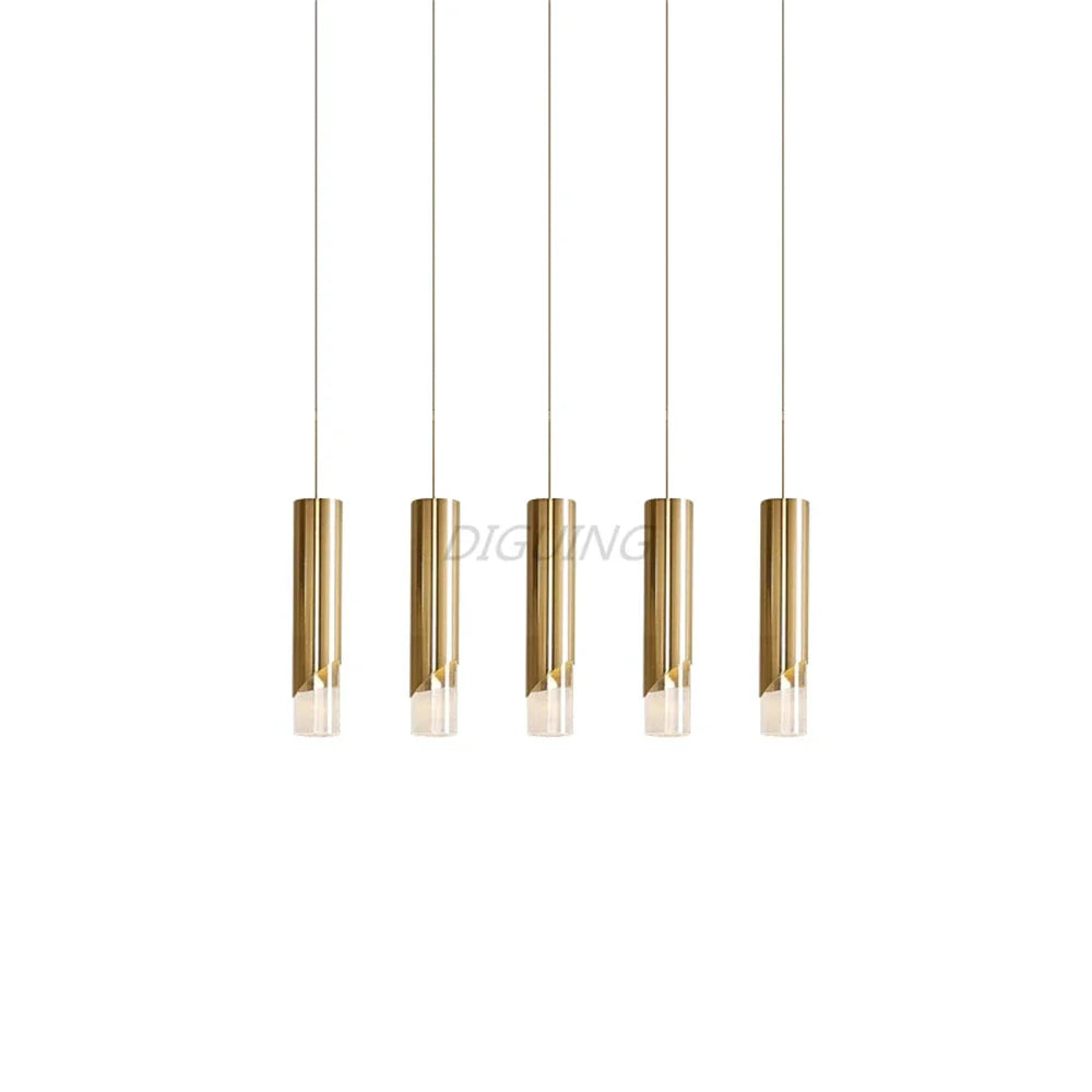 Dimmable Gold and Black Aluminum LED Pendant Light