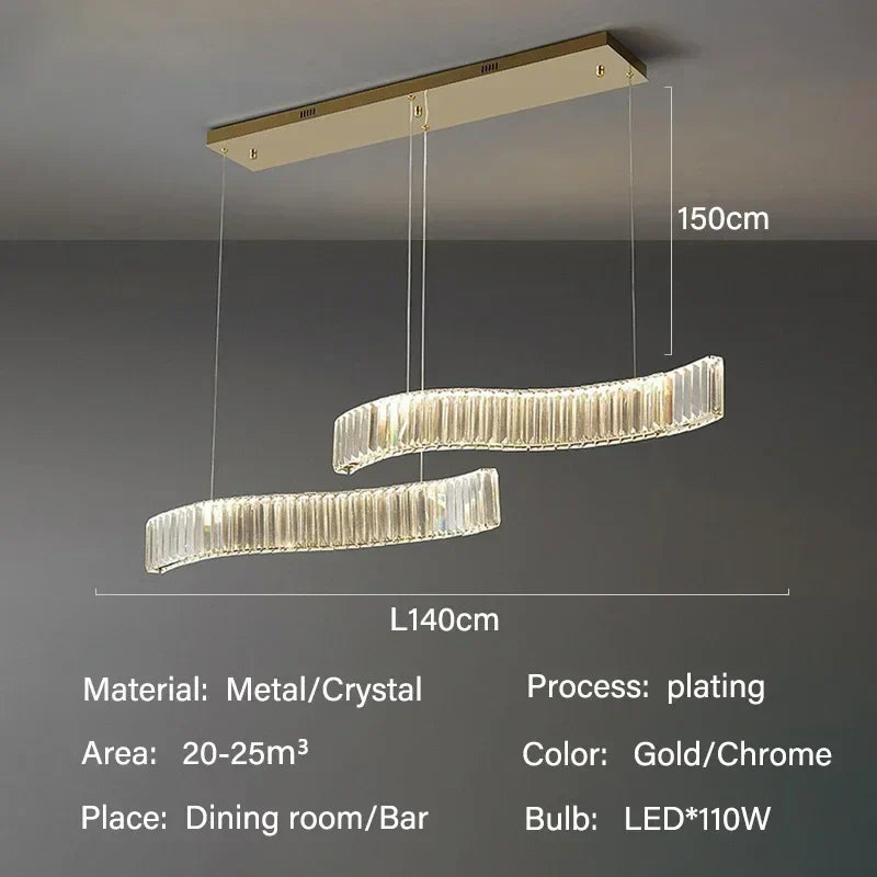 DecorBites™ Crystal LED Ceiling Chandeliers for Elegant Dining Room Decor