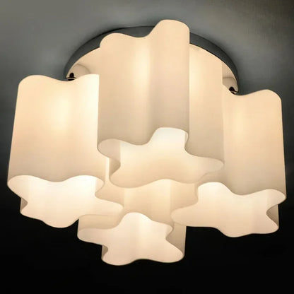 DecorBites™ Cloud Glass LED Ceiling Light: Modern Minimalist Circular Design for Bedroom, Hallway, Restaurant