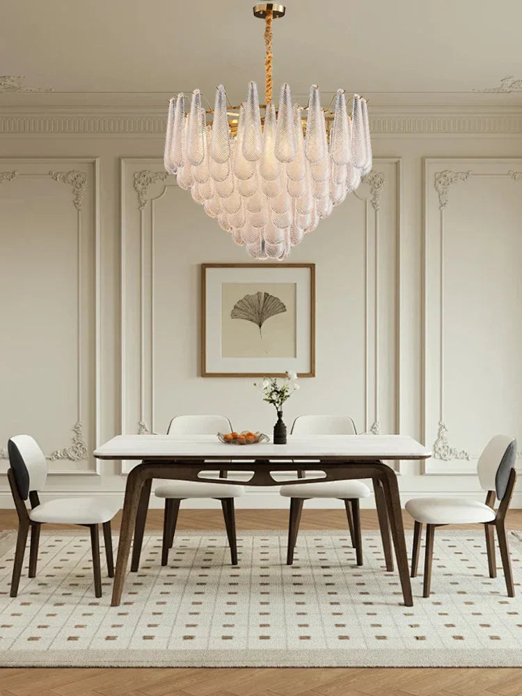 DecorBites™ Elegant Glass Chandelier Lighting for Home Dining Room Decor