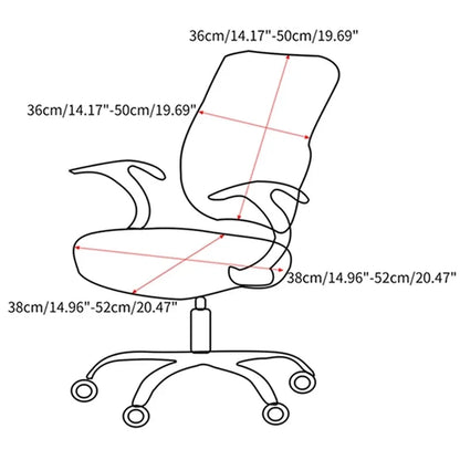 Decobites Printed Spandex Chair Cover: Universal Office Chair Protector for Comfort and Style