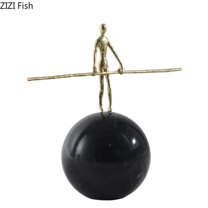 DecorBites™ Abstract Character Marble Sculpture Room Decor