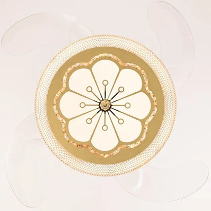 DecorBites™ Crystal Invisible Fan Lamp 42-Inch European Living Room Ceiling Fan Chandelier