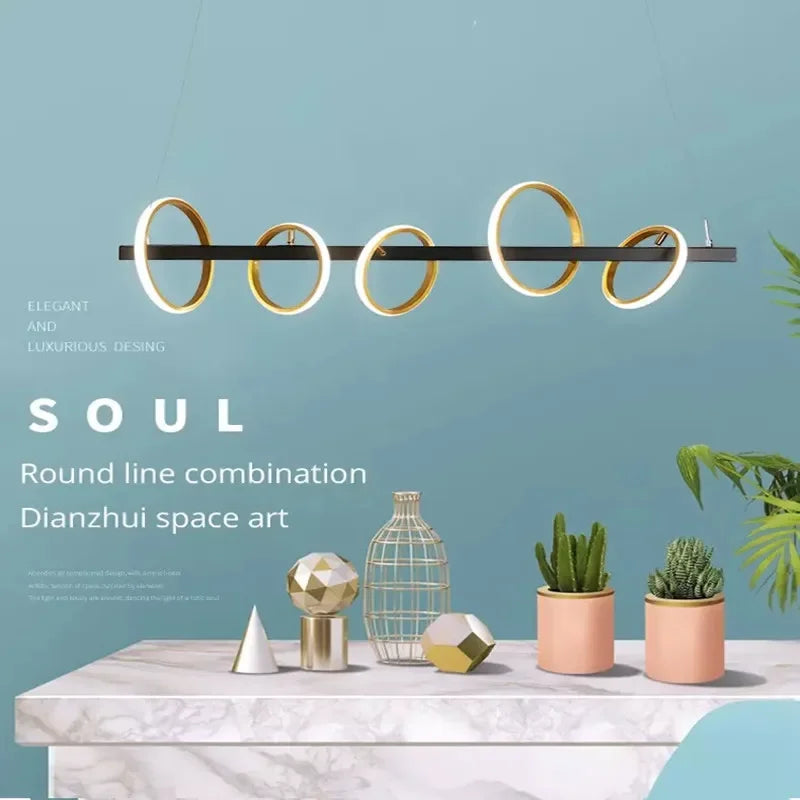 DecorBites™ LED Industrial Chandelier for Dining Living Room Bar - Modern Nordic Style