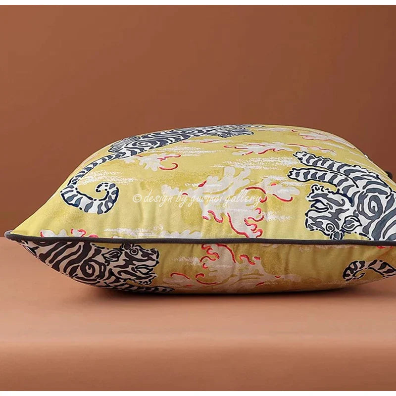 DecorBites™ Circus Horse Print Velvet Cushion Cover in Various Sizes