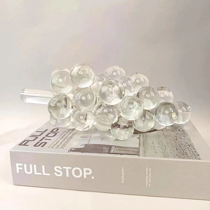 DecorBites™ Crystal Glass Geometric Grape Decor Figurine Gothica