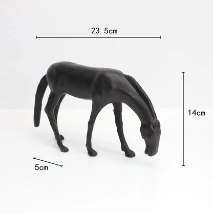 DecorBites™ Abstract Horse Iron Sculpture - Metal Animal Figurine for Home Decor