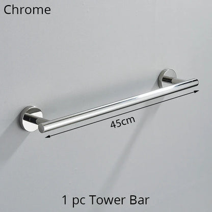 DecorBites™ Bathroom Hardware Set Shelf Paper Holder Hook Towel Rack Ring Bath Accessories