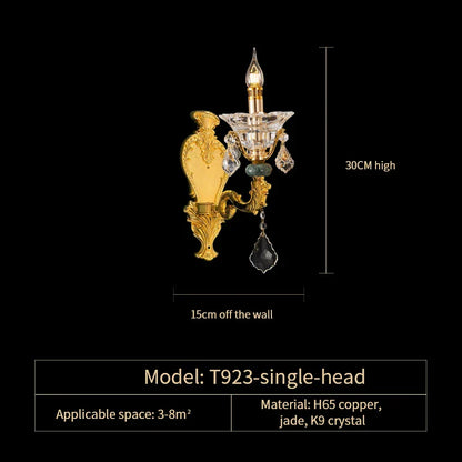 Lámpara de araña de cristal de lujo DecorBites™: Elegante candelabro de cobre para salón y comedor