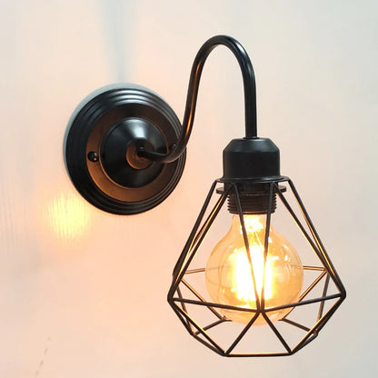 Decorbites™ Industrieller Käfig-Wandlampen Vintage Retro Loft LED Wandleuchte E27