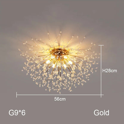 DecorBites™ Dandelion Chandelier: Nordic Minimalist Wrought Iron LED Indoor Light for Living Room