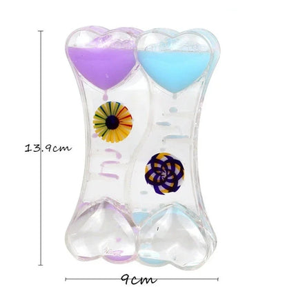 DecorBites™ Liquid Motion Sand Timer Stress Toy for Children, Living Room Decor