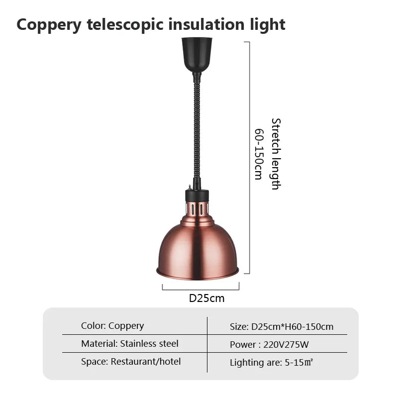 DecorBites™ Industrial Electric Heat Lamp for Food Heating Chandeliers