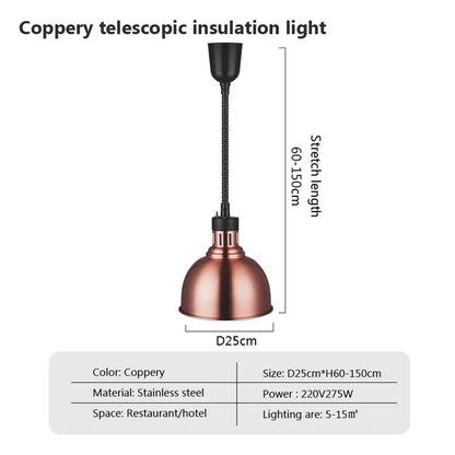 DecorBites™ Industrial Electric Heat Lamp for Food Heating Chandeliers