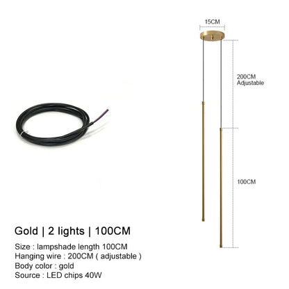 DecorBites™ Black LED Chandelier Pendant Lights for Dining Room and Bedroom