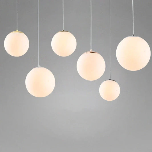 DecorBites™ Glass Ball Pendant Lights - Nordic Minimalist Chandelier for Living Room & Bedroom