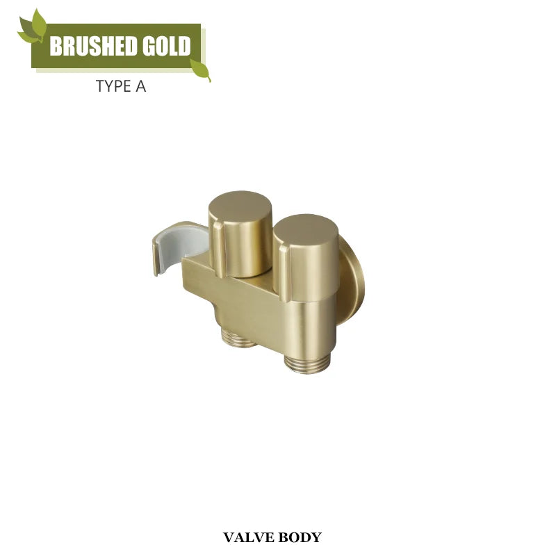 DecorBites™ Brass Bidet Faucet Set for Wall Mounted Toilet - Dual Purpose Bathroom Sprayer