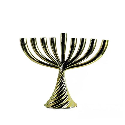 DecorBites™ Gold Geometric Twist Candle Holder Set for Stylish Home Decor