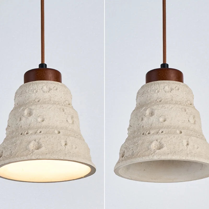 Wood Cement Pendant Light
