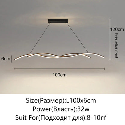 Modern Minimalist White Aluminum LED Pendant Light