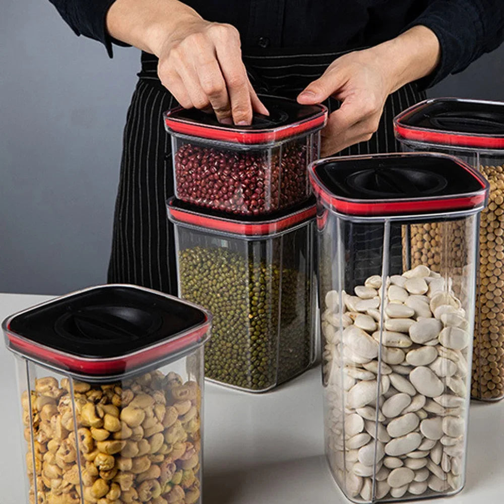 DecorBites™ Kitchen Storage Container Jars with Lid for Cereals Spices Organization