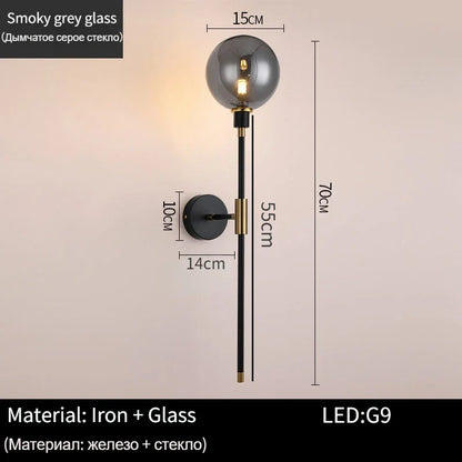 DecorBites™ Glass Ball Wall Lamp for Modern Home Decor & Lighting Fixture