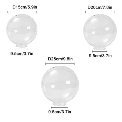 غطاء مصباح دائري من الأكريليك من DecorBites™ لإضاءة الحديقة الخارجية ذات الأعمدة