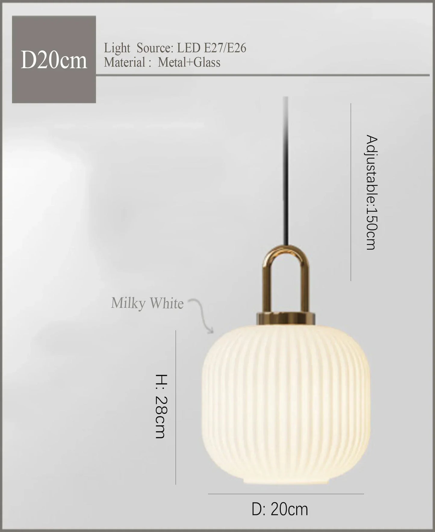 DecorBites™ Japanese Glass Pendant Light: Modern Nordic LED Hanging Lamp for Bedroom Home Décor
