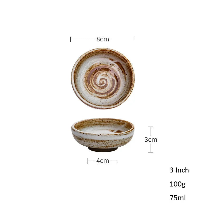 DecorBites™ Ceramic Seasoning Sauce Dish - Retro Kitchen Tableware