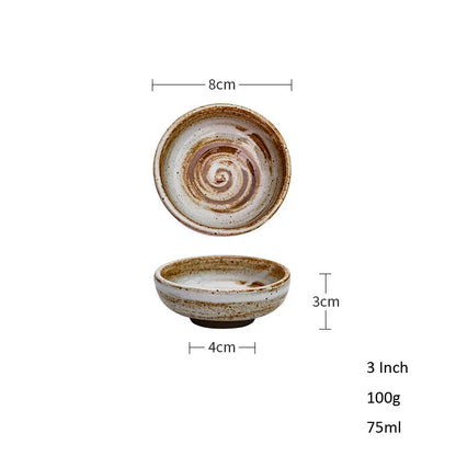 DecorBites™ Ceramic Seasoning Sauce Dish - Retro Kitchen Tableware