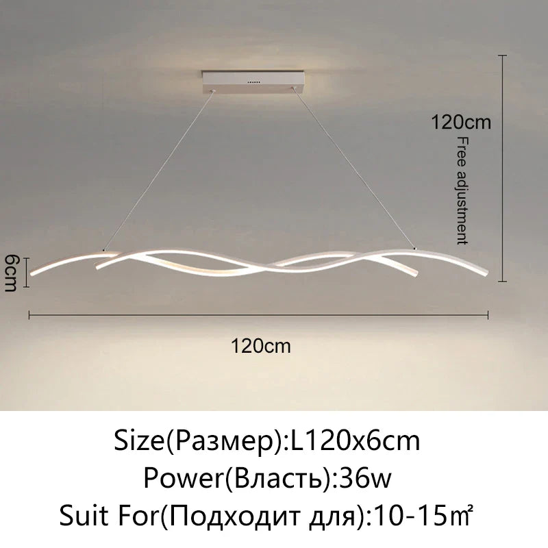 Modern Minimalist White Aluminum LED Pendant Light