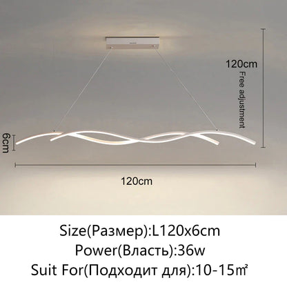 Modern Minimalist White Aluminum LED Pendant Light