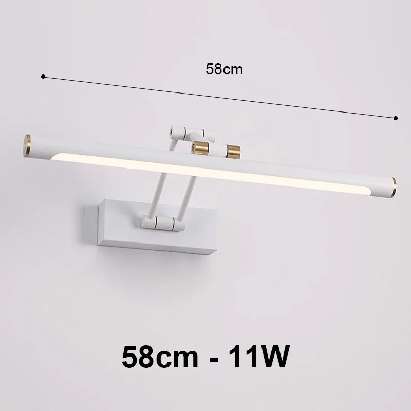 Aplique de pared para baño LED Decorbites™ de 58 cm, iluminación moderna para interior y dormitorio