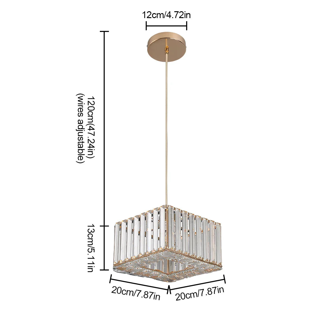 Lámpara colgante LED de cristal DecorBites™ para cocina, comedor y sala de estar