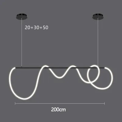 Decorbites™ Gold Schwarz LED Kronleuchter Modern Minimalistischer Pendel für Heimdekoration Beleuchtung