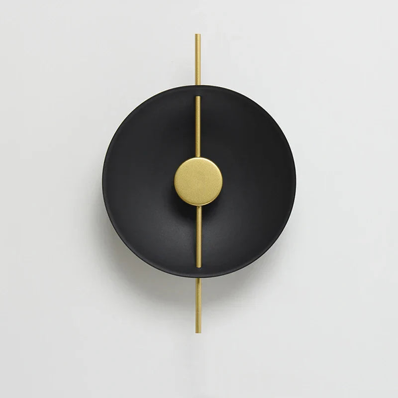 Decorbites™ Gold Circle LED Wandlampe 10W, Postmoderne Schwarze Wandlampe für Eingangsbereich, Nachttisch, Hotel, Gang