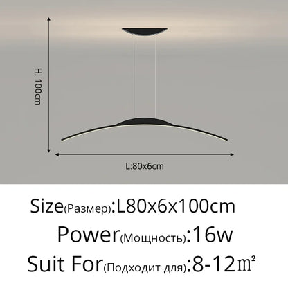 DecorBites™ LED Ceiling Pendant Lamp: Minimalist Chandelier, Height Adjustable, Home Decor Solution