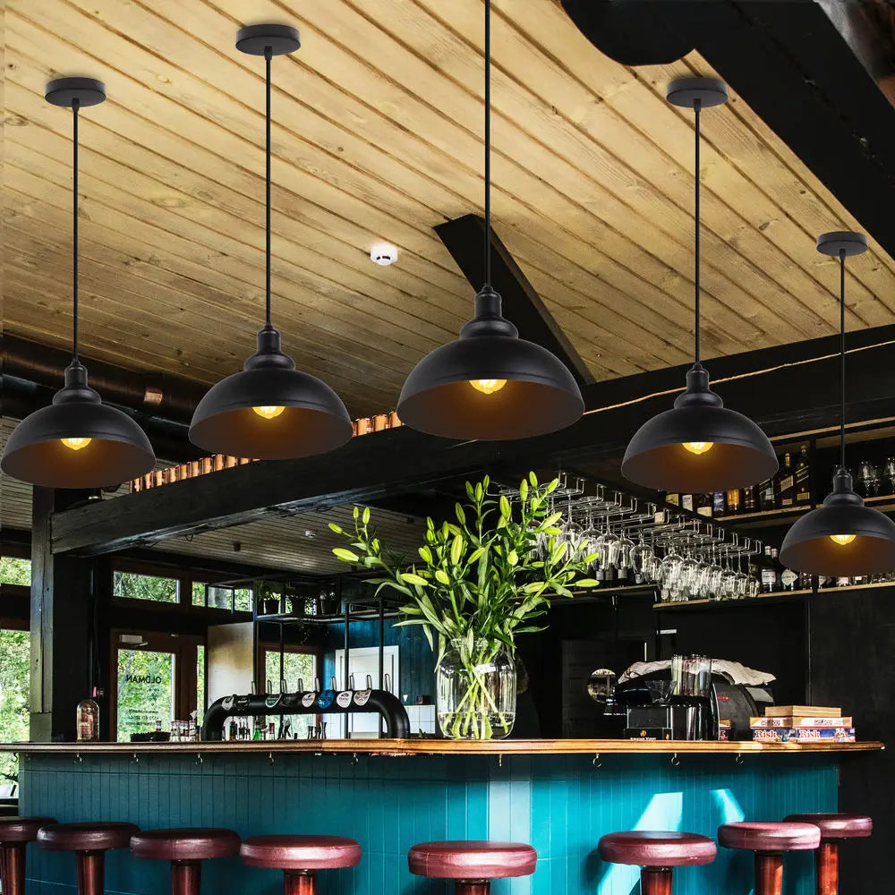 DecorBites™ Industrial Loft Iron Pendant Lights for Dining Room, Cafe, Kitchen - Set of 2