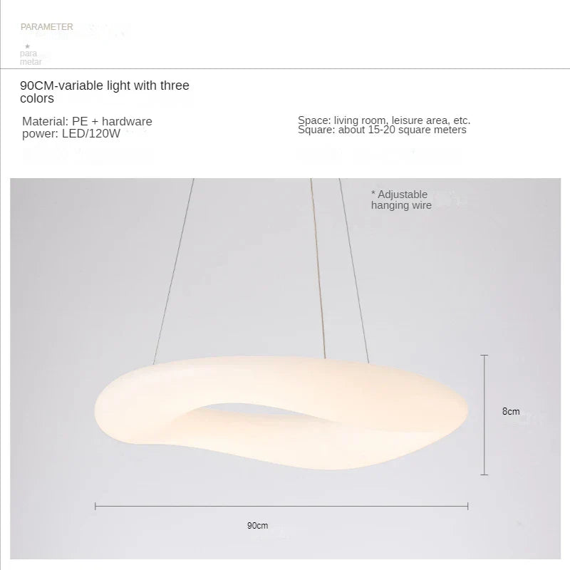 DecorBites™ Cloud Pendant Light: Nordic Minimalist Doughnut Chandelier for Living Room & Kid's Bedroom