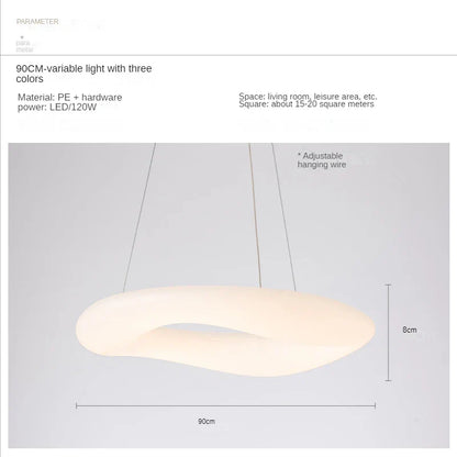 DecorBites™ Cloud Pendant Light: Nordic Minimalist Doughnut Chandelier for Living Room & Kid's Bedroom