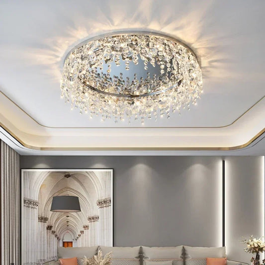 DecorBites™ Crystal LED Ceiling Chandelier for Living, Bedroom, Kitchen, Dining Room