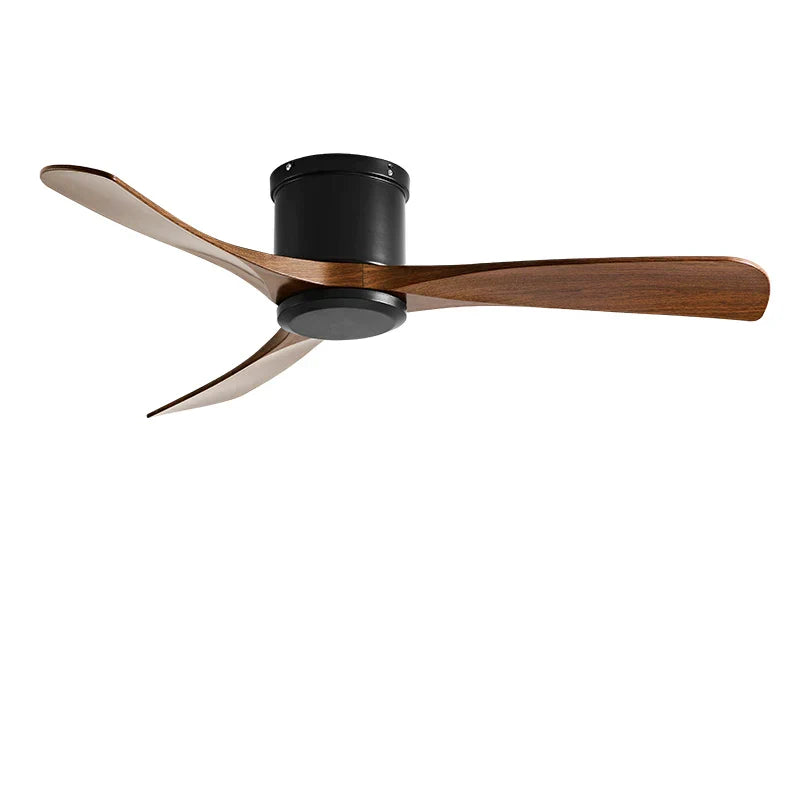 Ventilador de techo DecorBites™ con motor DC negro y control remoto de 35 W para hogar y restaurante