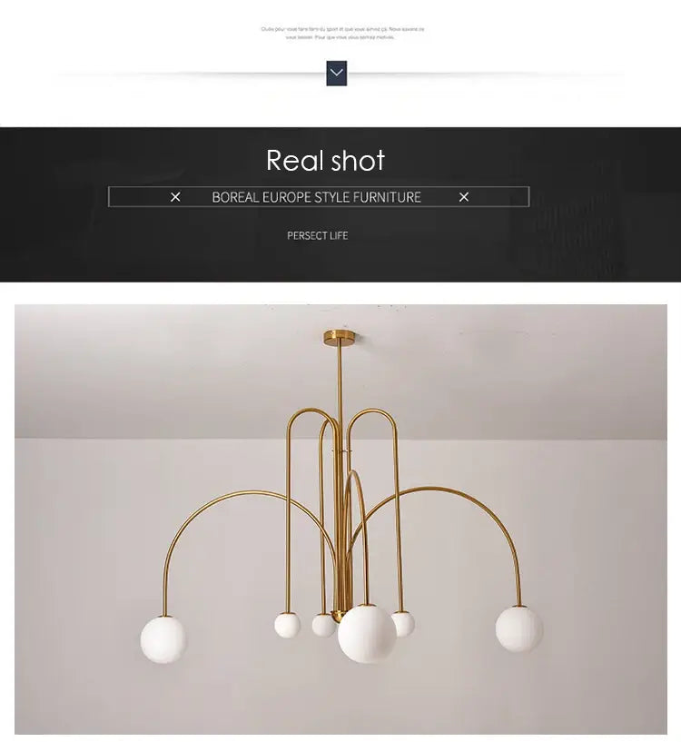 DecorBites™ Nordic Comet Glass Ball Chandelier - Elegant Home Décor